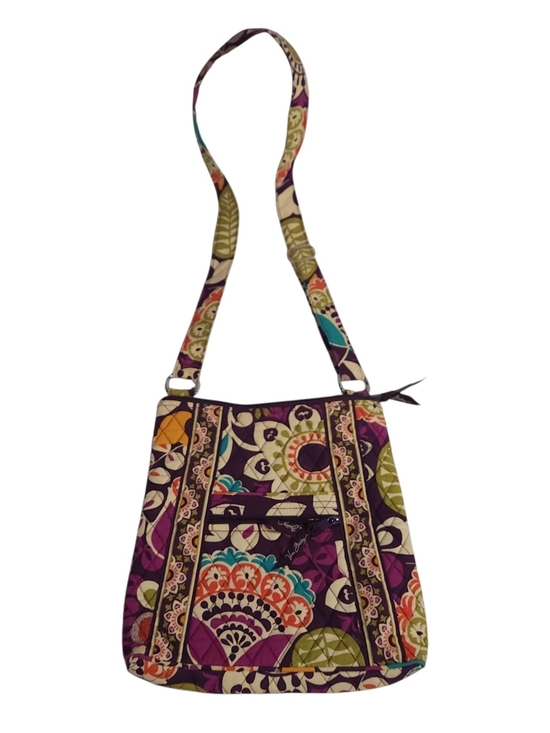 Vera Bradley Handbags - Vera Bradley Purple Quilted Crossbody Bag with Floral Paisley Print